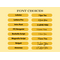 Font choices  here are a list of font choices to choose from or let us know if you have a favorite that is not listed. 